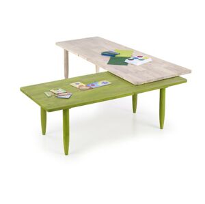 Halmar Konferenční stolek BORA BORA, prášková bílá/zelená