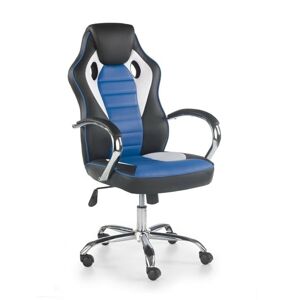 Halmar Kancelářská židle SCROLL, černá/bílá/modrá