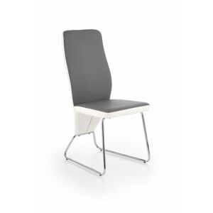 Halmar Jídelní židle K299, bílá/šedá