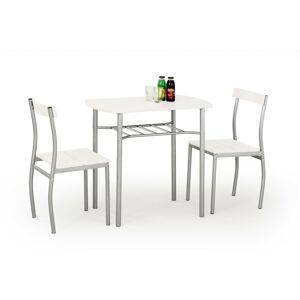 Halmar Jídelní sestava Lance, stůl + 2 židle, bílý