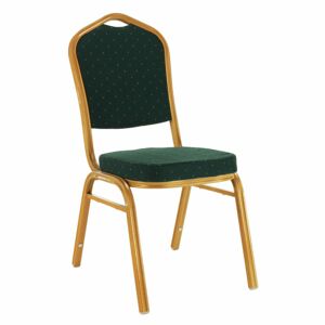 Tempo Kondela Konferenční židle Zina 3 new, zelená/zlatý nátěr