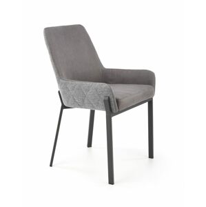 Halmar Jídelní židle K439, tmavě šedá/šedá