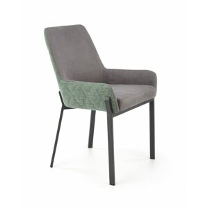 Halmar Jídelní židle K439, tmavě šedá/zelená