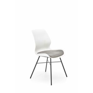 Halmar Jídelní židle K488, bílá/šedá
