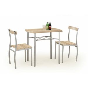Halmar Jídelní sestava Lance, stůl + 2 židle, dub sonoma - ROZBALENO