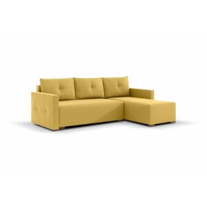 Furniture Sobczak Rohová sedací souprava Roco Pik - Žlutá - Pravá