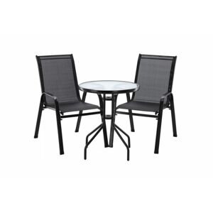 Chomik Zahradní sestava stolku a 2 židlí Diver, černá