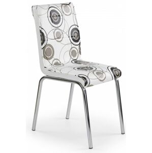 Halmar Jídelní židle K262, hnědá/vzorovaná - II. jakost
