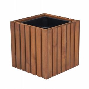 Dřevěný truhlík 36,5 x 36,5 x 35 cm, vertikální - hnědá