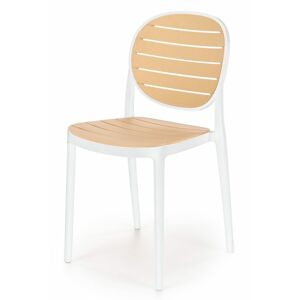 Halmar Jídelní židle K529 - bílá/natural