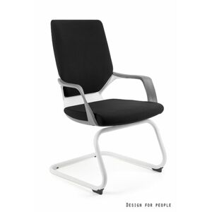 UNIQUE Konferenční židle Apollo Skid, černá s bílou základnou
