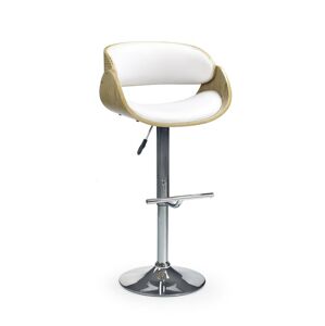 Halmar Barová židle H-43, světlý dub/bílá